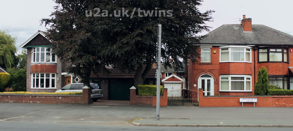 443 Manchester Road, Bolton next door to 443 Manchester Road, Salford, UK