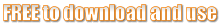 FREE to download and use